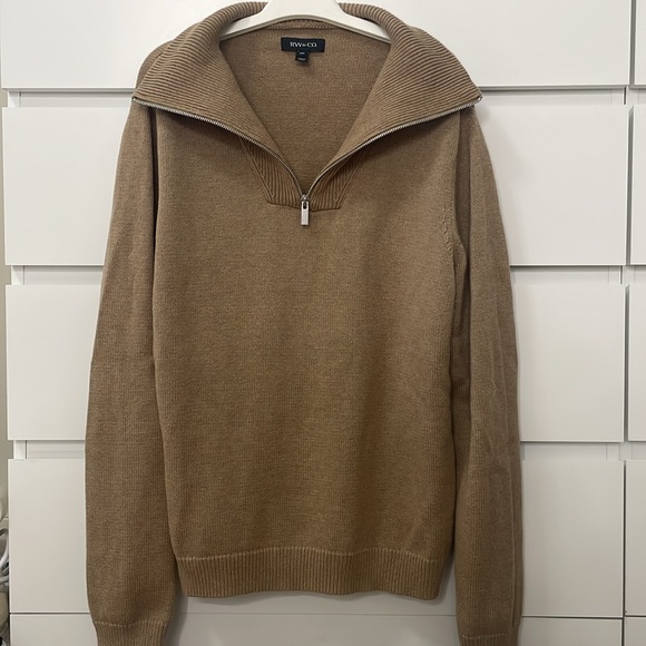 RW&CO Gender-Neutral Mock-Neck Sweater With Half-Zip M - Picture 5 of 8